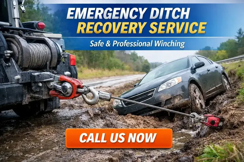 Emergency Ditch Winching Recovery Service Near Me