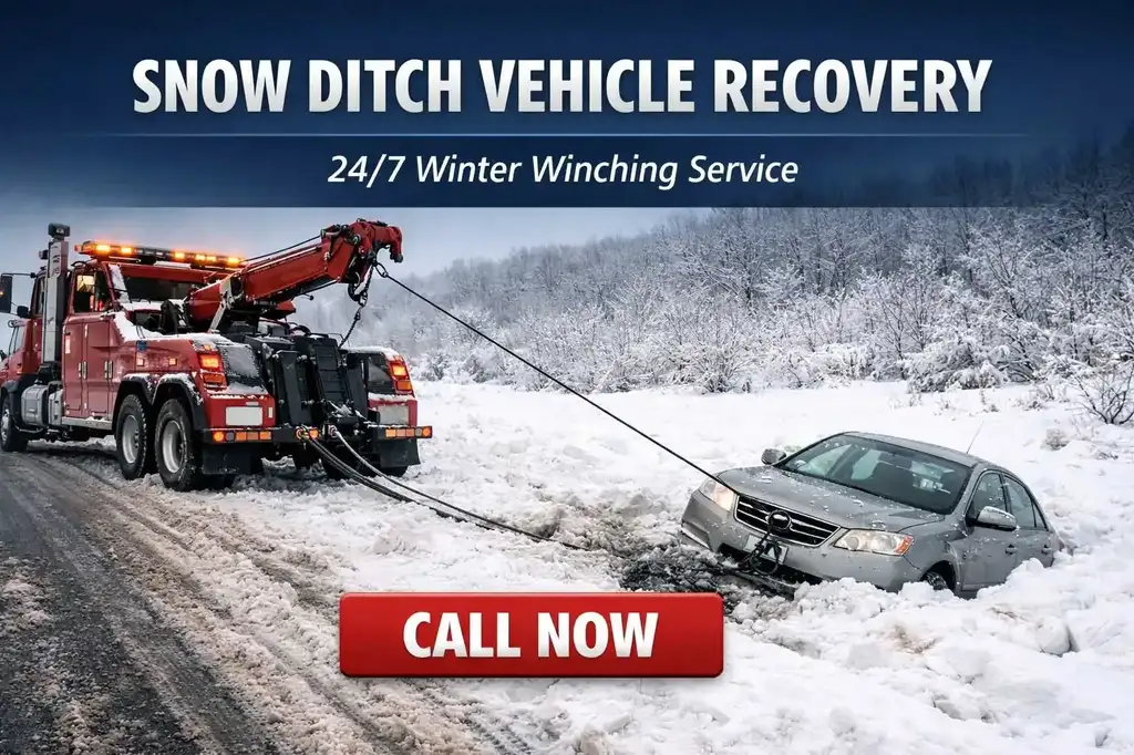 Snow Ditch Winch Recovery